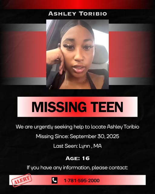 Urgent Search: 16-Year-Old Ashley Toribio Missing in Lynn, Massachusetts